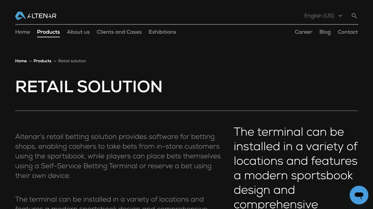 Retail Solution vendor screenshot