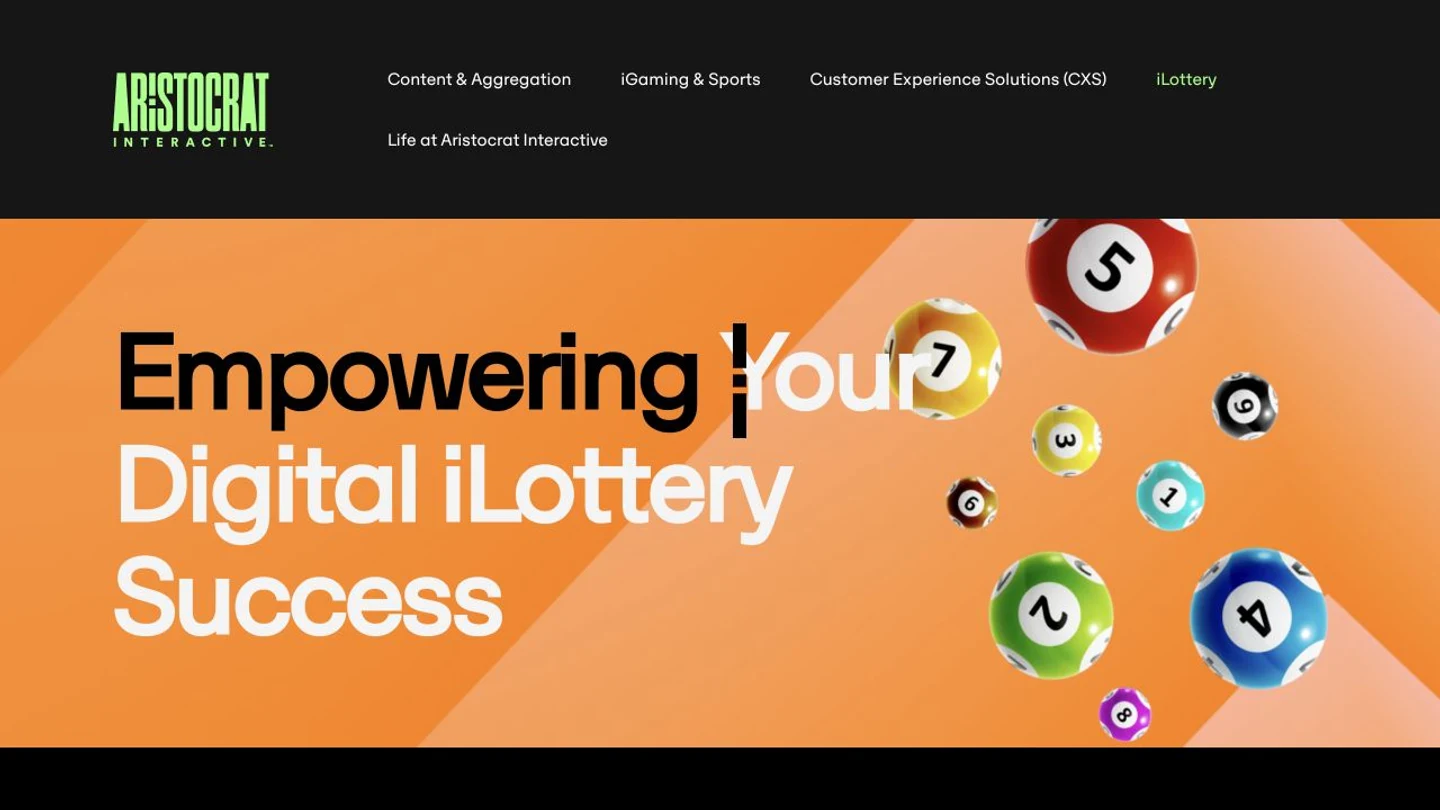 Aristocrat Interactive iLottery vendor screenshot