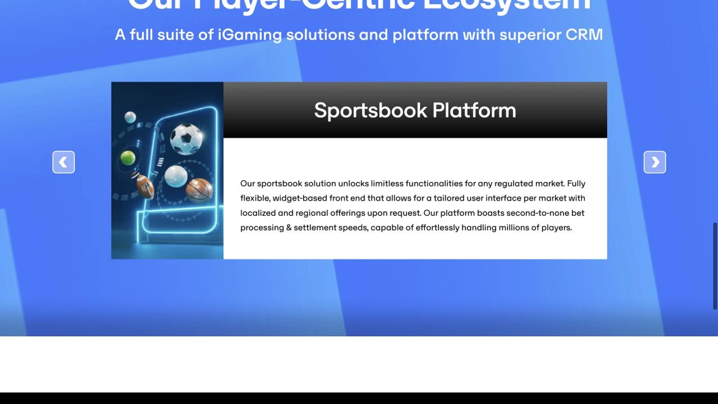 Sportsbook Platform vendor screenshot
