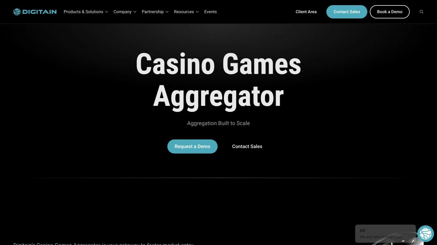 Casino Games Aggregator vendor screenshot