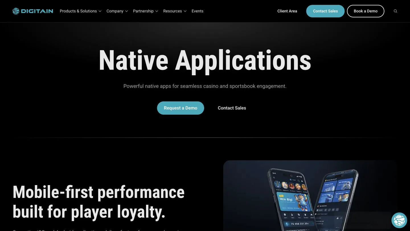 Native Applications vendor screenshot