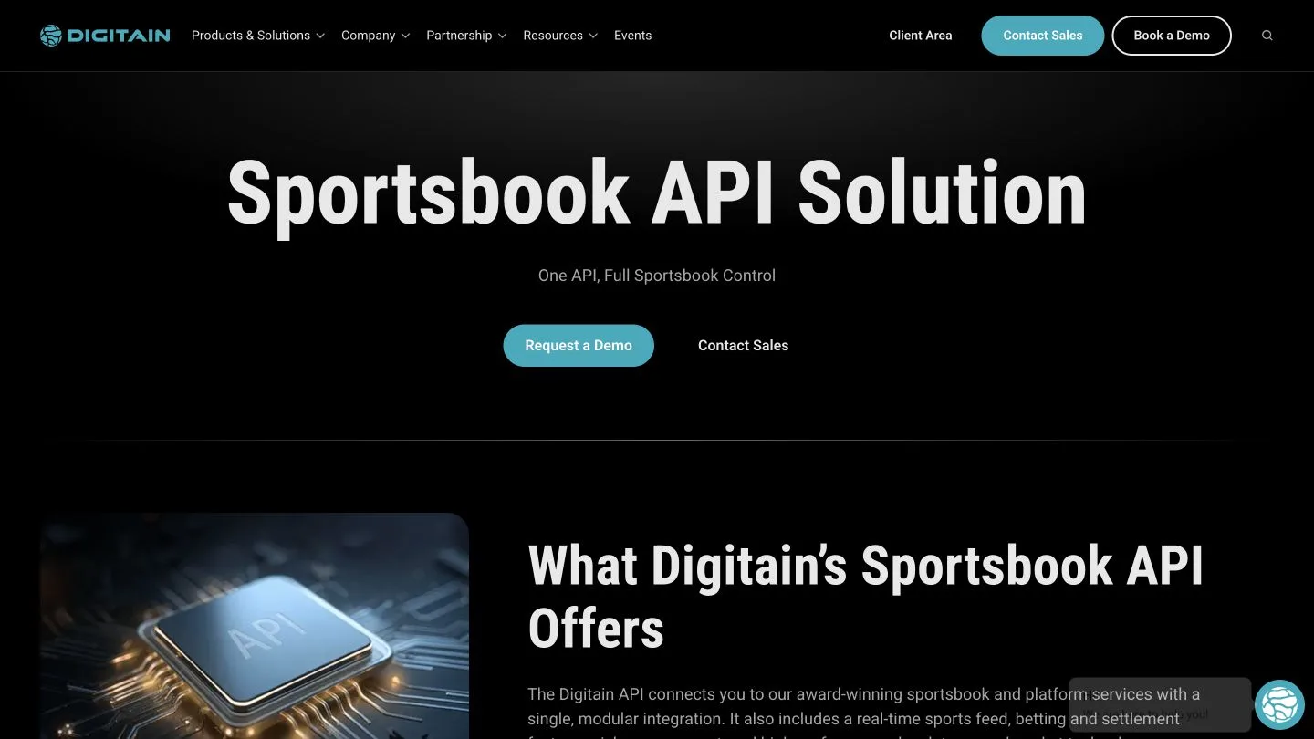 Sportsbook API Solution vendor screenshot
