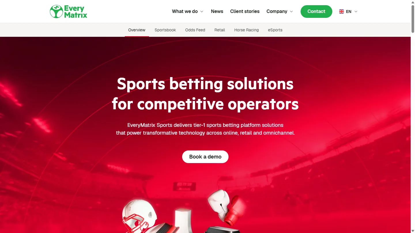 EveryMatrix Sports (OddsMatrix) vendor screenshot