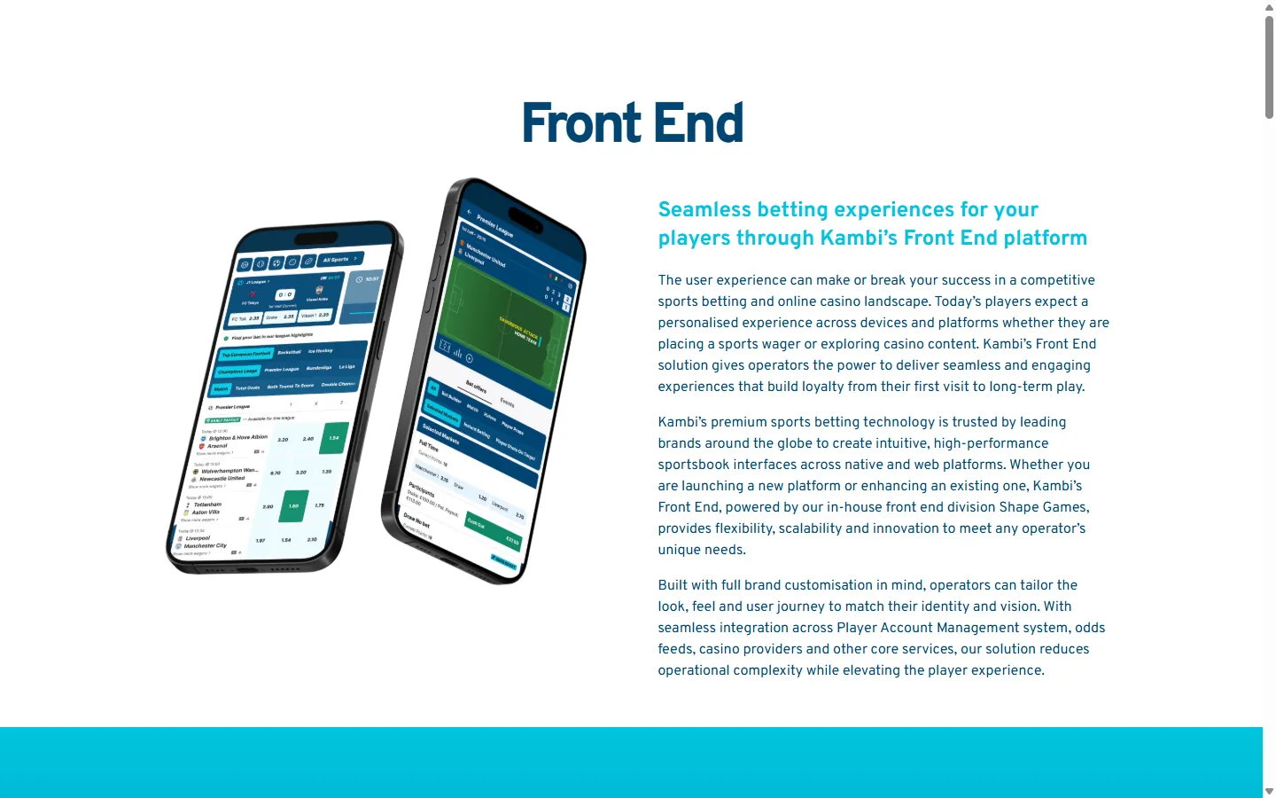 Front End vendor screenshot