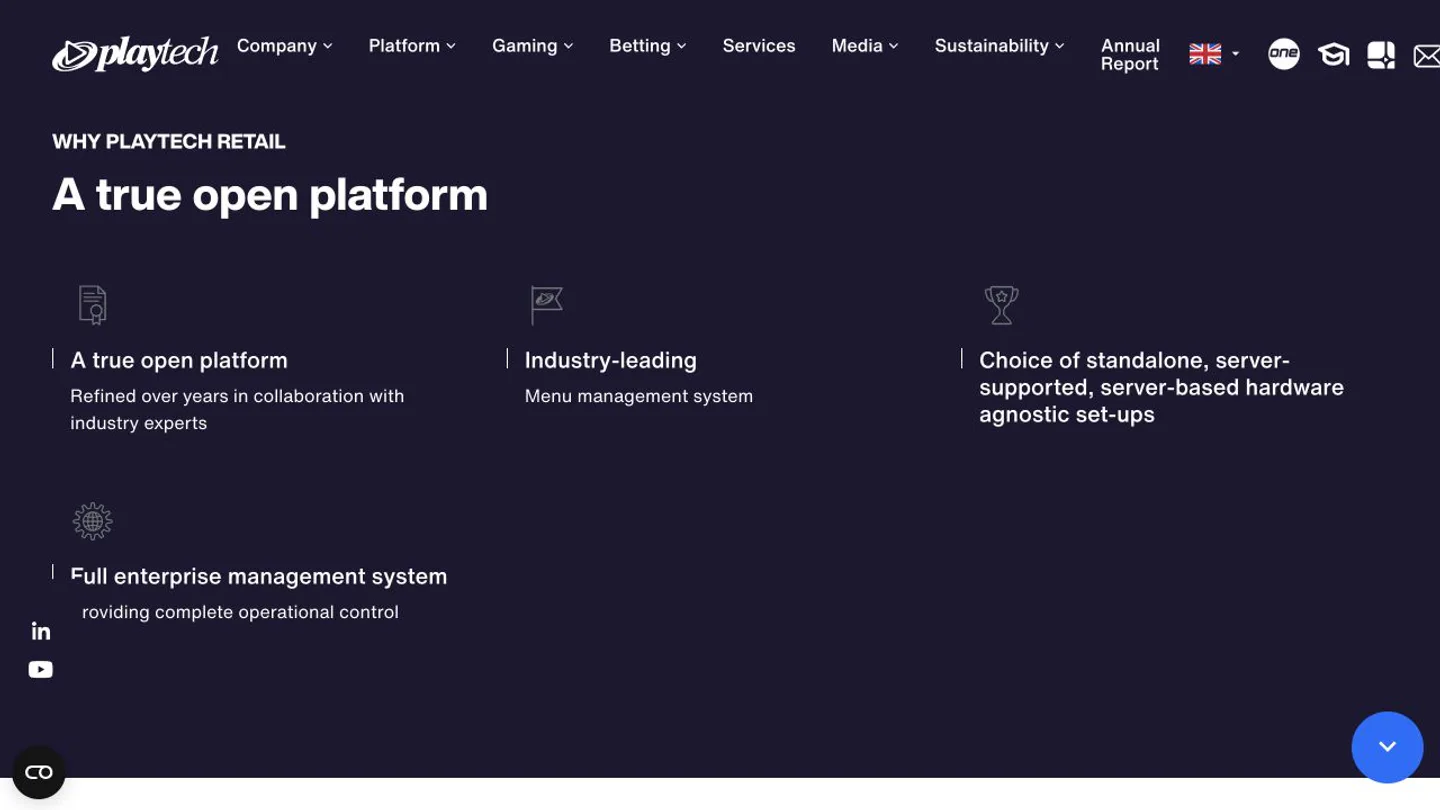 Playtech Retail vendor screenshot