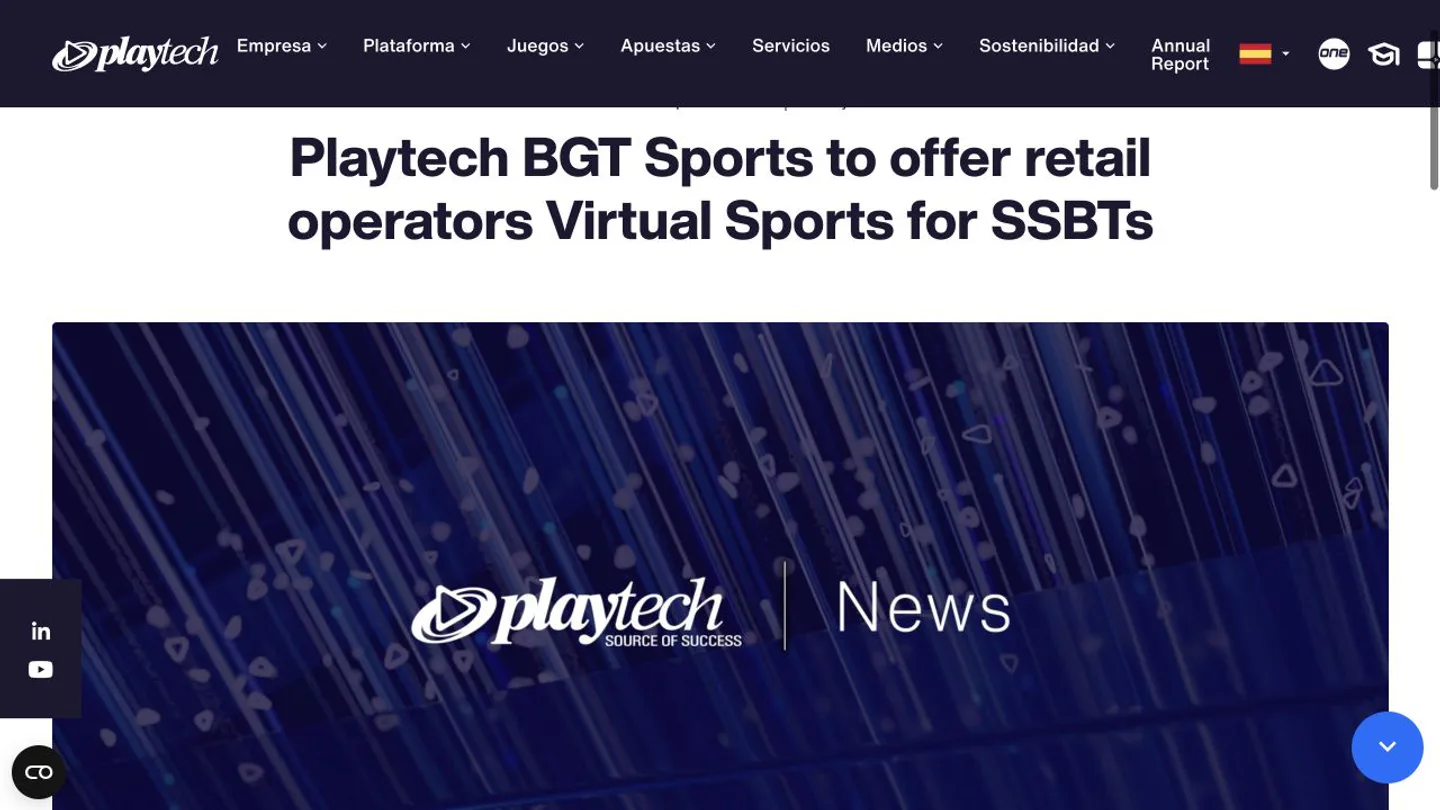 Virtual Sports vendor screenshot