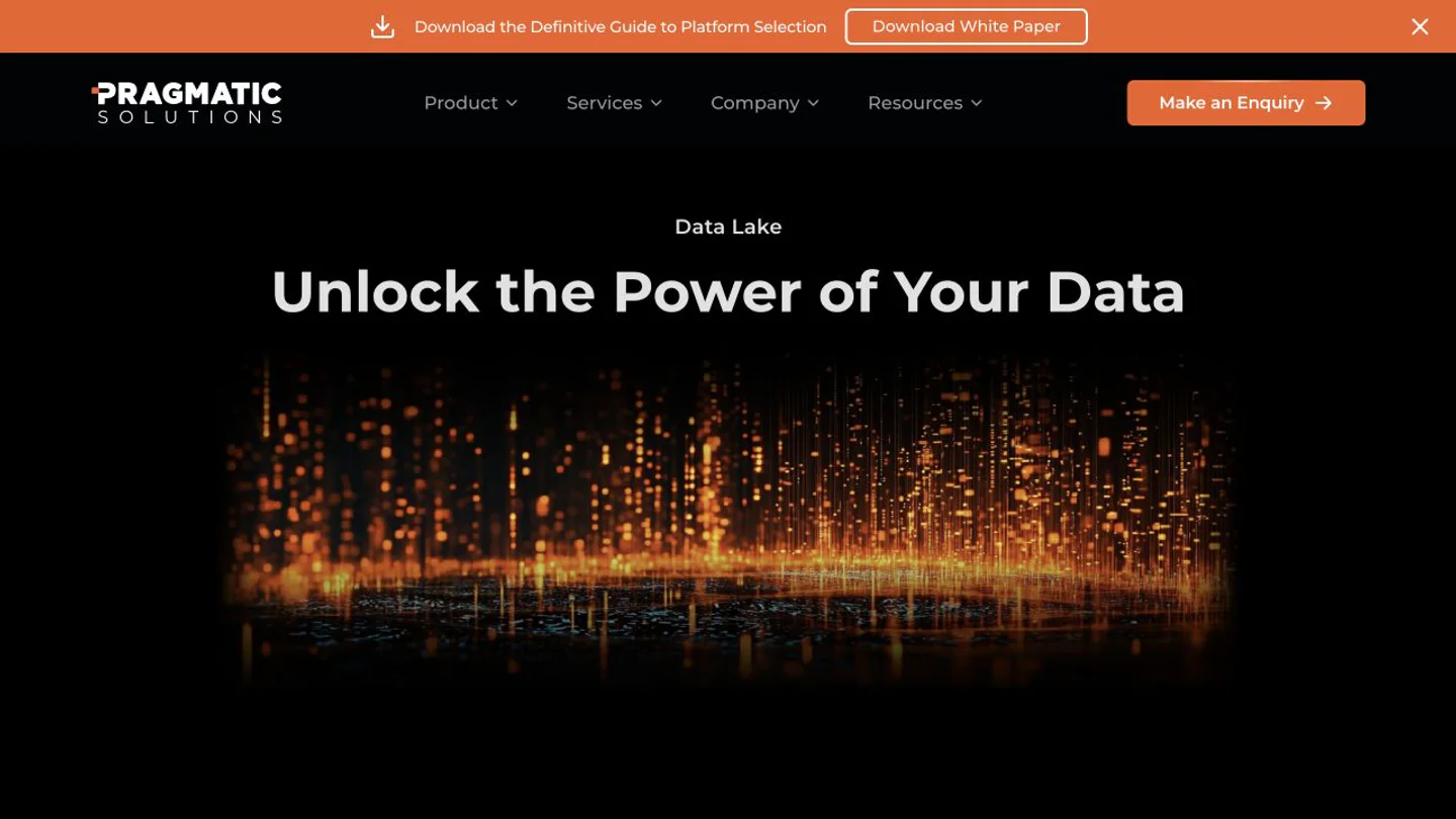 Data Lake vendor screenshot