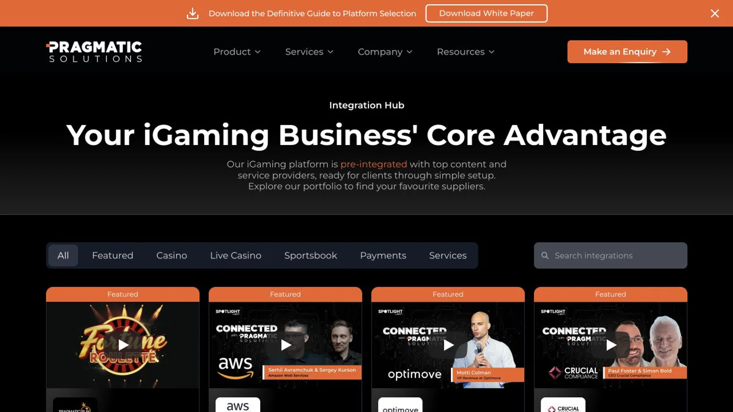 Integration Hub vendor screenshot