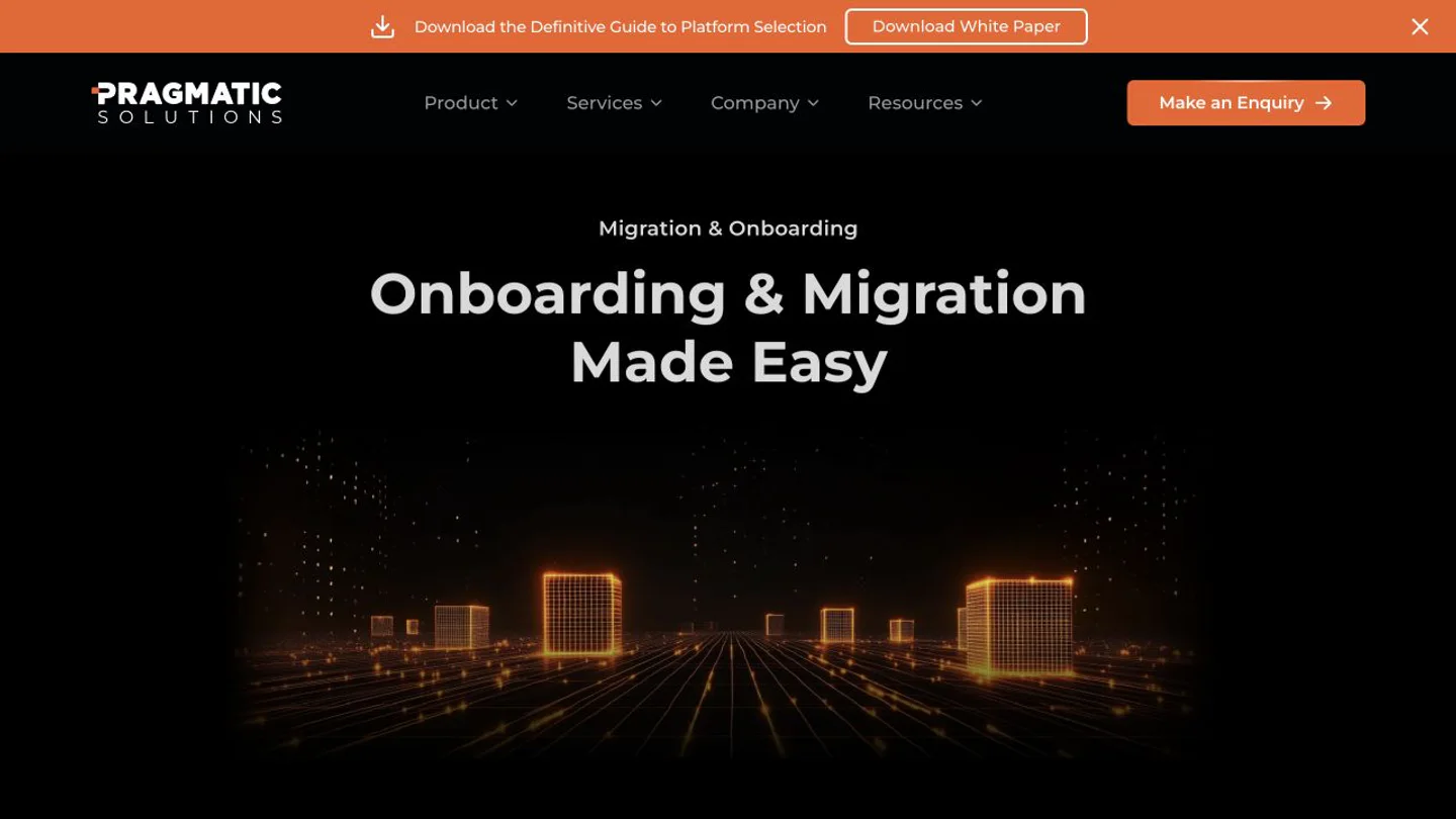 Migration & Onboarding vendor screenshot