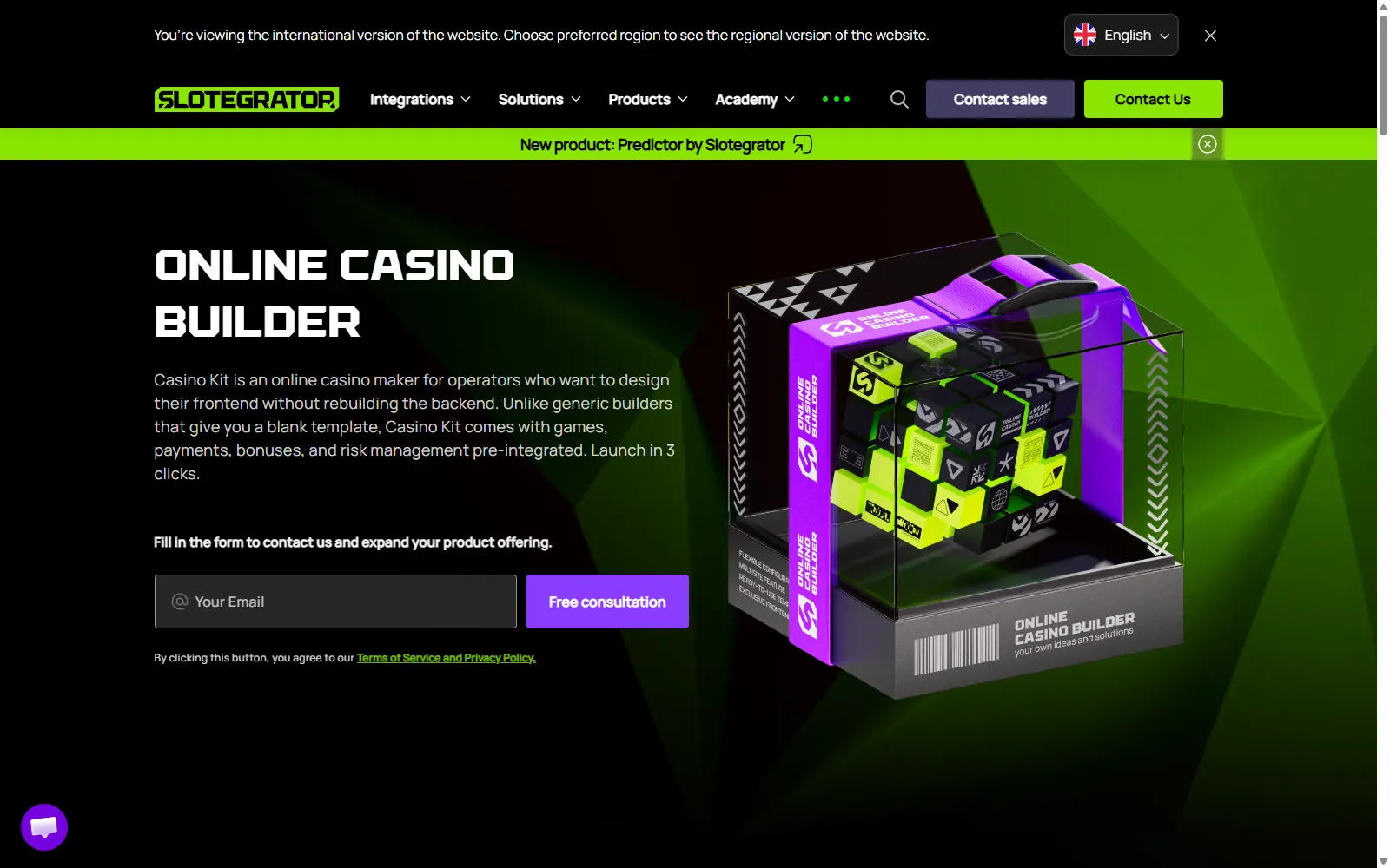 Casino Builder vendor screenshot