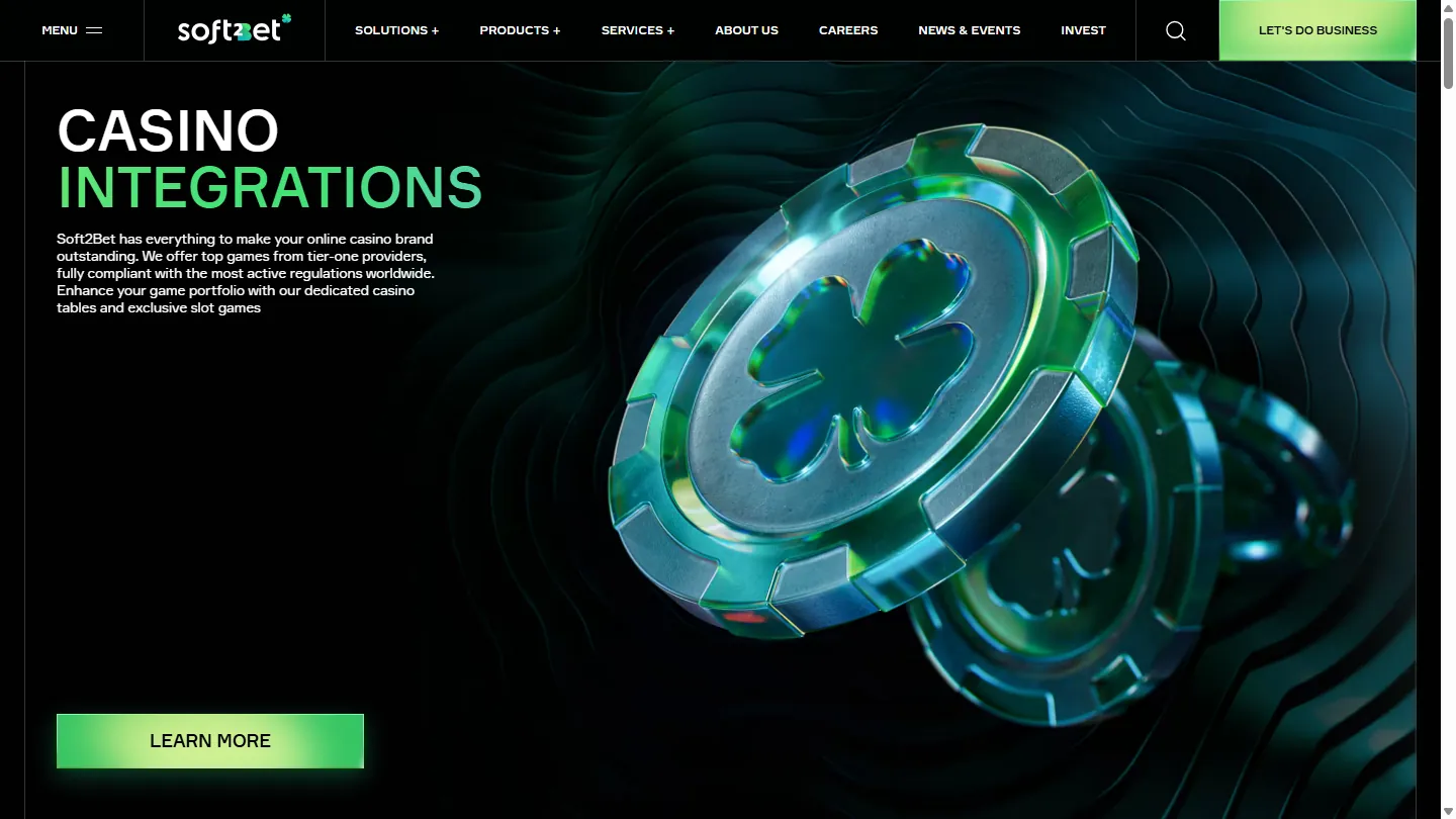 Turnkey Casino vendor screenshot