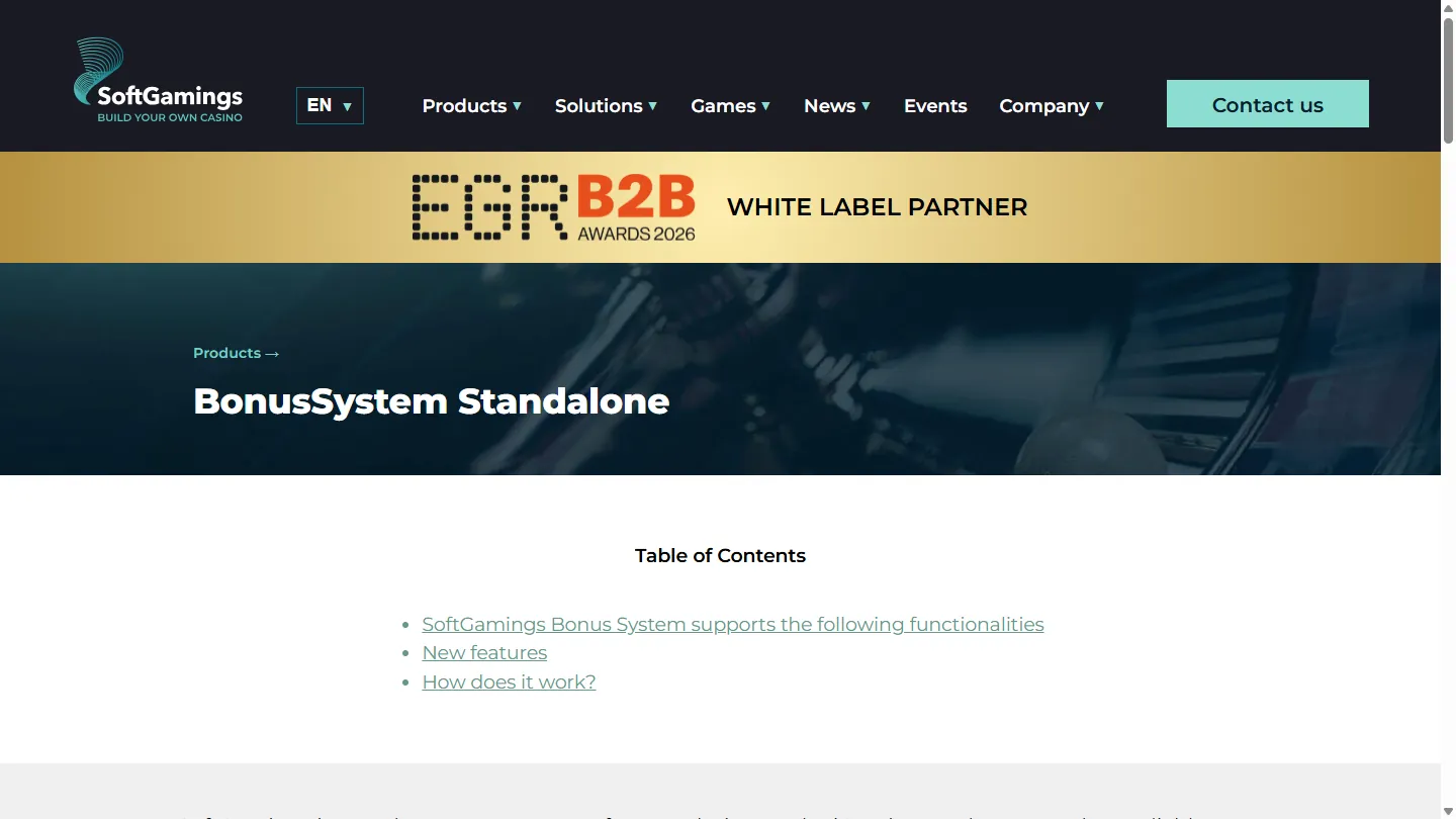 BonusSystem Standalone vendor screenshot