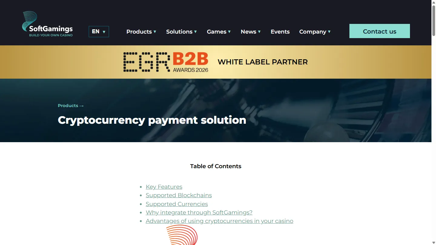 Cryptocurrency Payment Solution vendor screenshot