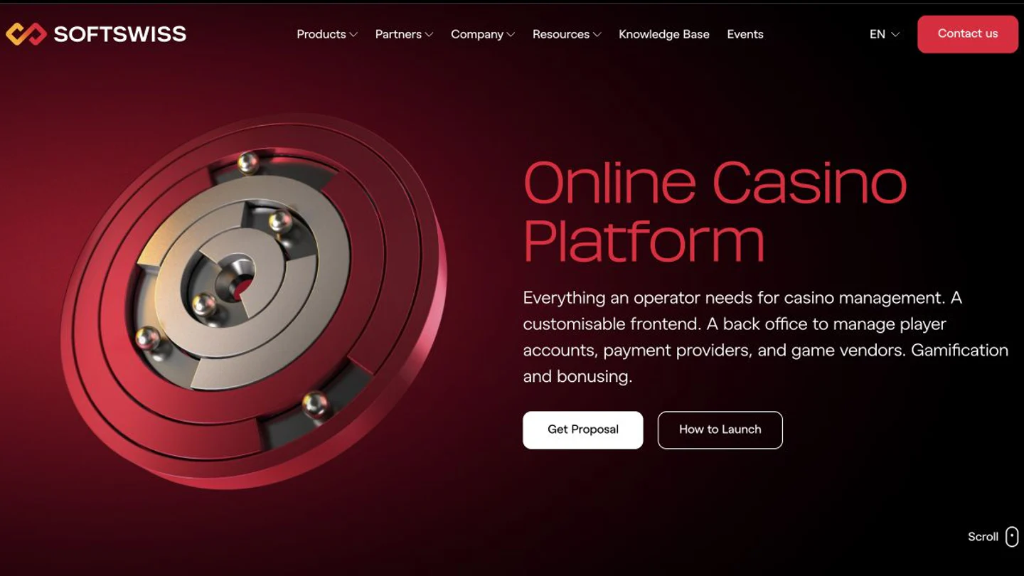 Casino Platform vendor screenshot