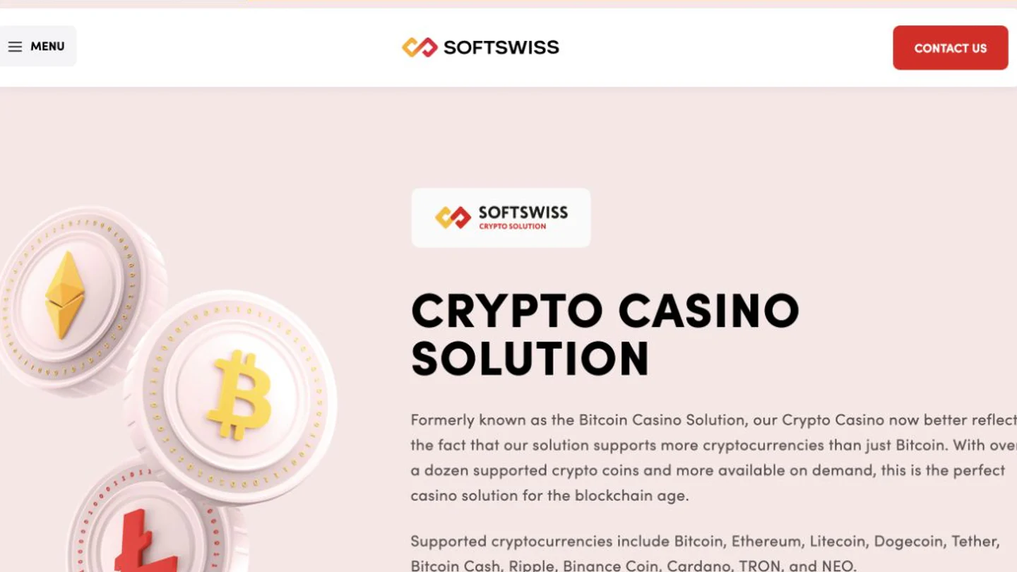 Crypto Casino vendor screenshot