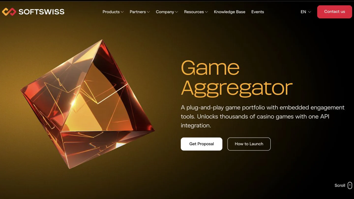 Game Aggregator vendor screenshot
