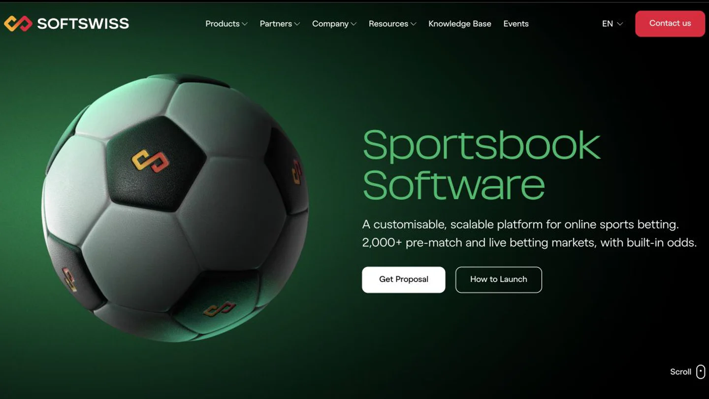 Sportsbook vendor screenshot