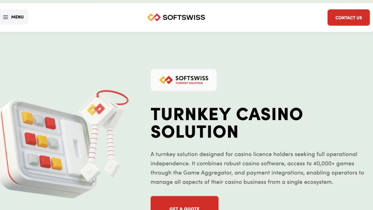 Turnkey Casino vendor screenshot